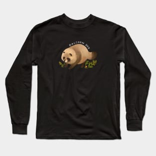 Adorable Fluffy Raccoon Dog Long Sleeve T-Shirt